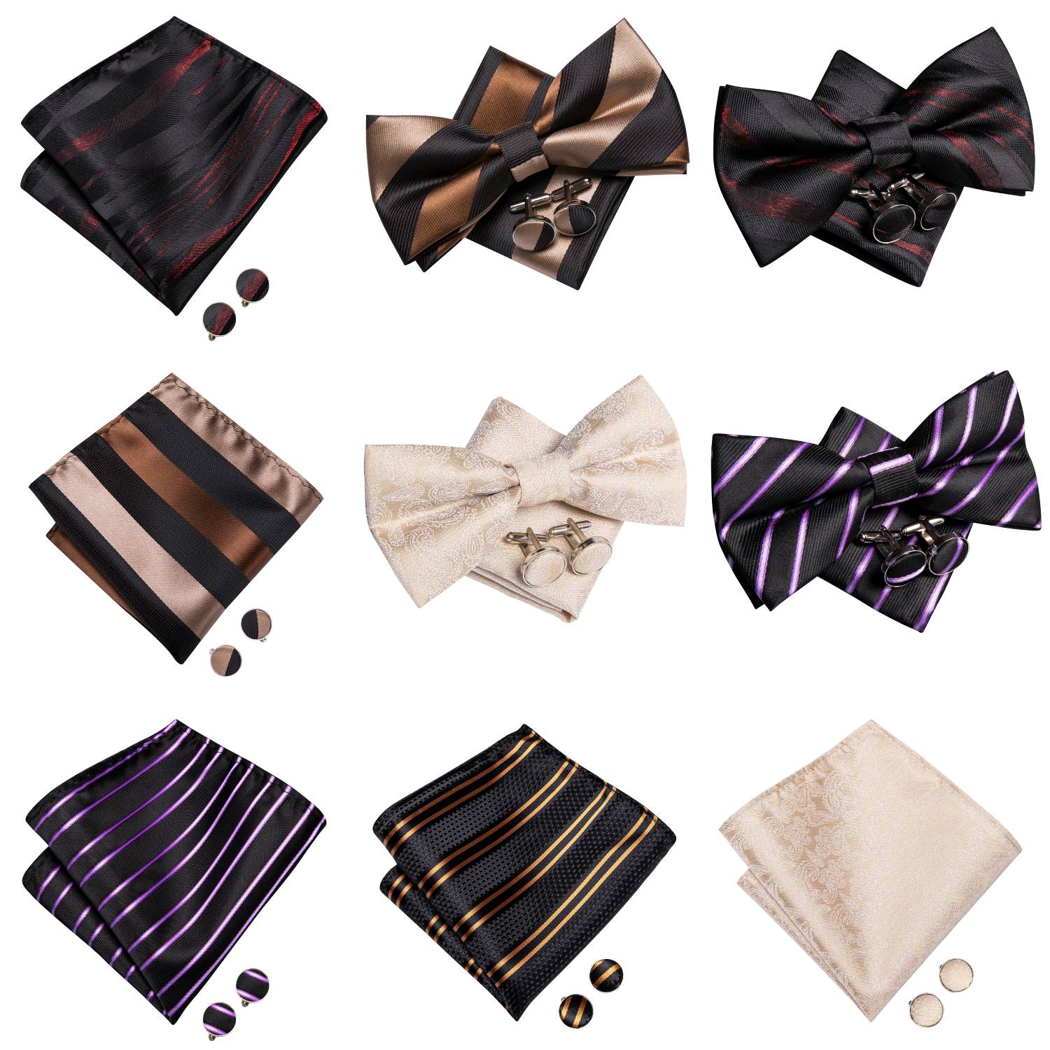 Bow Tie Pre Tied - メンズ蝶ネクタイハンカフスプレタイドレッドホワイトピンクソリッドフローラルストライプペイズリーボウタイ男性用結婚式ビジネスギフト
