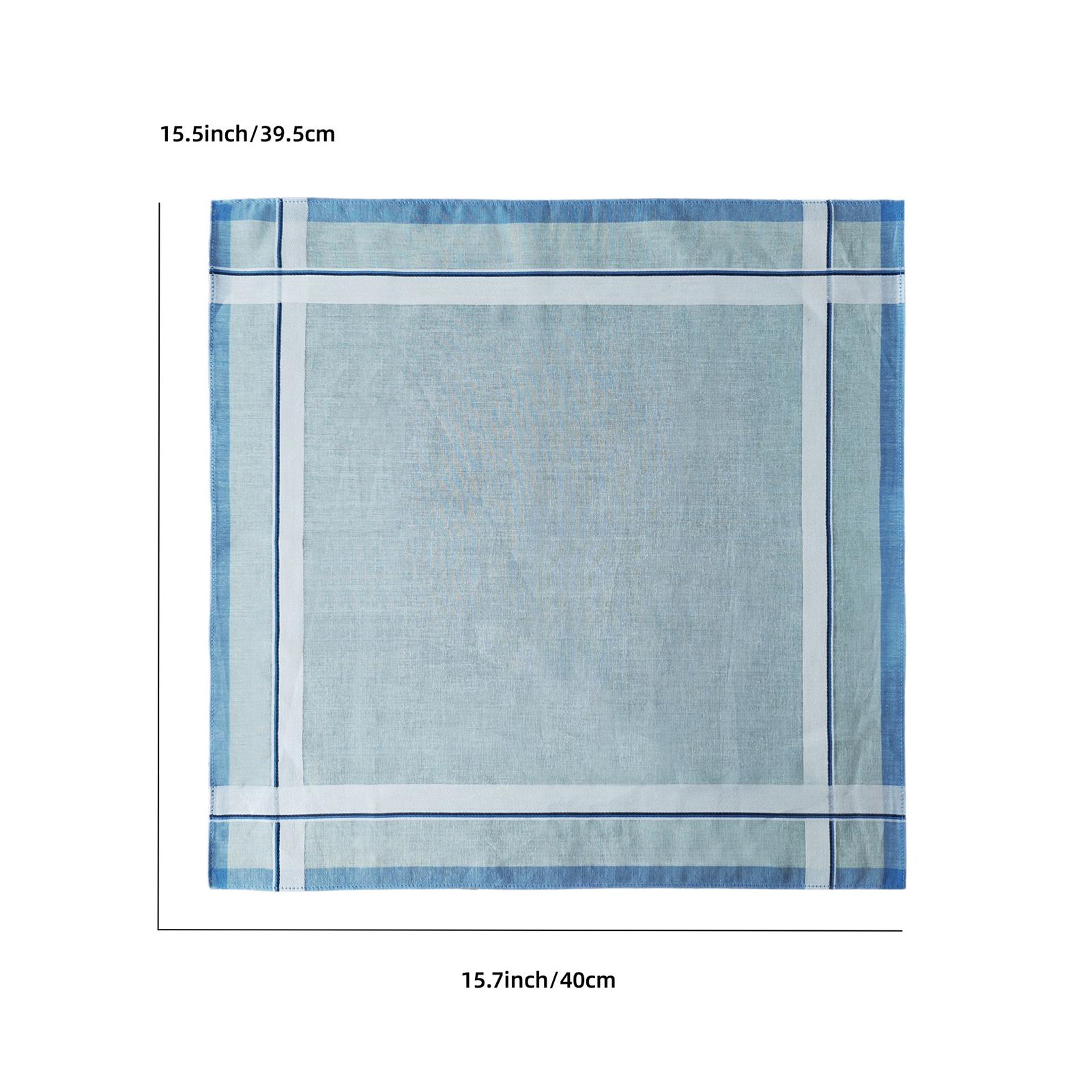 Handkerchief Cotton Men - 6枚組ポケットスクエアハンカチ 40cm コットン メンズハンカチ パーティーやカジュアルに