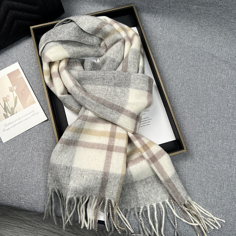 Muffler Men Wool - 高品質100%ウールスカーフ 秋冬 レディース メンズ 純毛スカーフ レディース新作