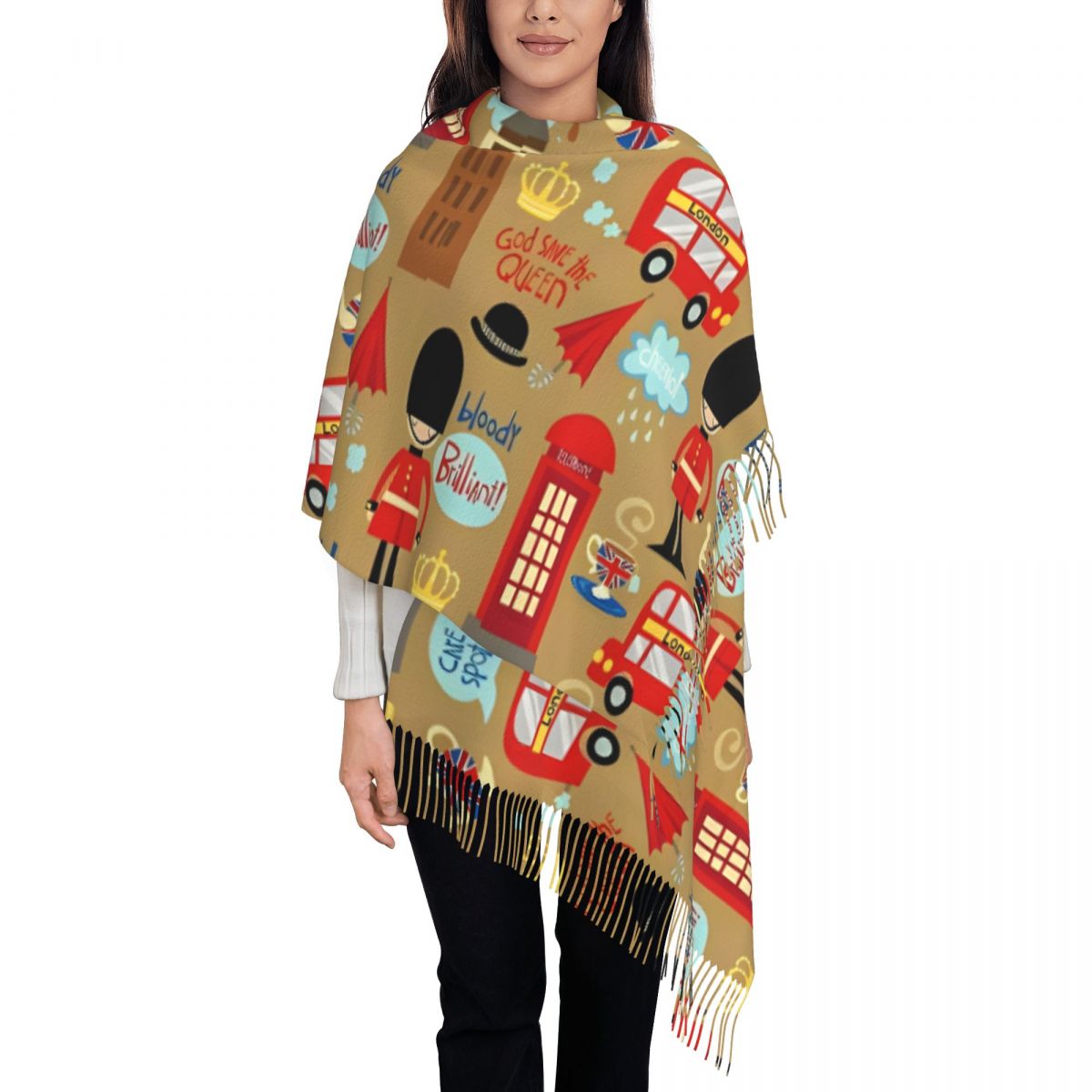 Pashmina Wrap Large - エンチャンテッド ロンドン スカーフ 女性用 冬用 暖かい