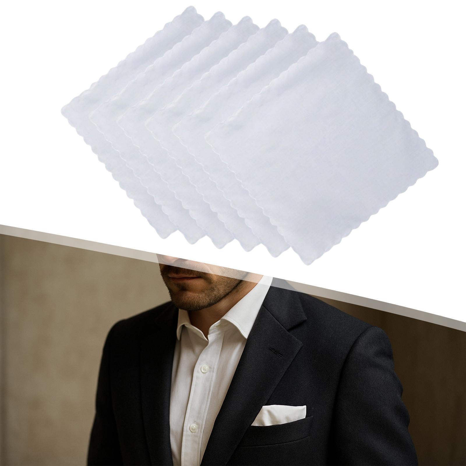 6 個の綿ハンカチ男性用女性用ポケットハンカチ快適で柔らかい - Handkerchief Cotton Men のレビューと価格