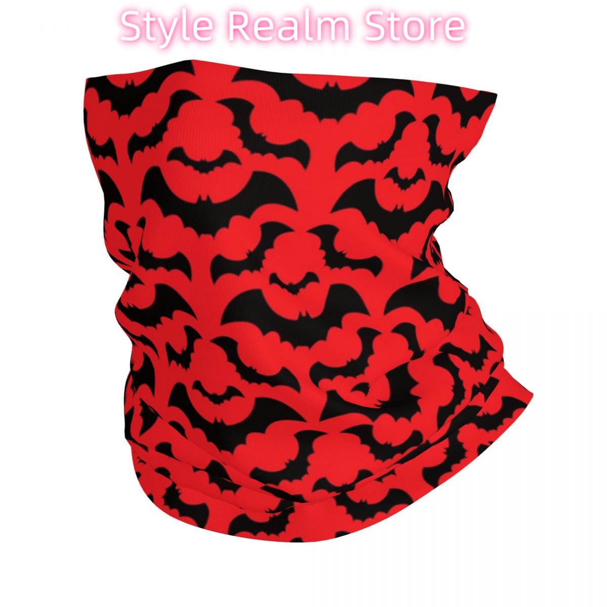 ゴシック魔女コウモリ柄バンダナネックウォーマー男性女性冬スキ - Neck Warmer Tube のレビューと価格