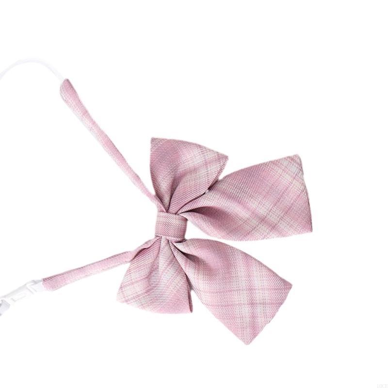 女性事前に結ばれたネクタイ ピンク市松ネクタイ 学生服ネック - Bow Tie Pre Tied のレビューと価格