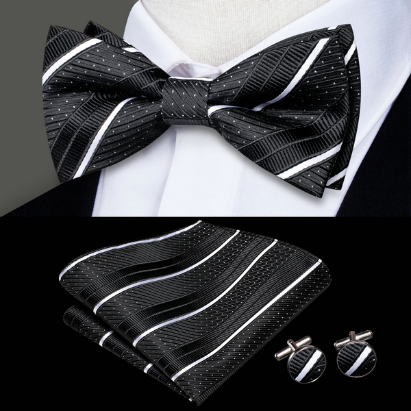 メンズ蝶ネクタイハンカフスプレタイドレッドホワイトピンクソリ - Bow Tie Pre Tied のレビューと価格