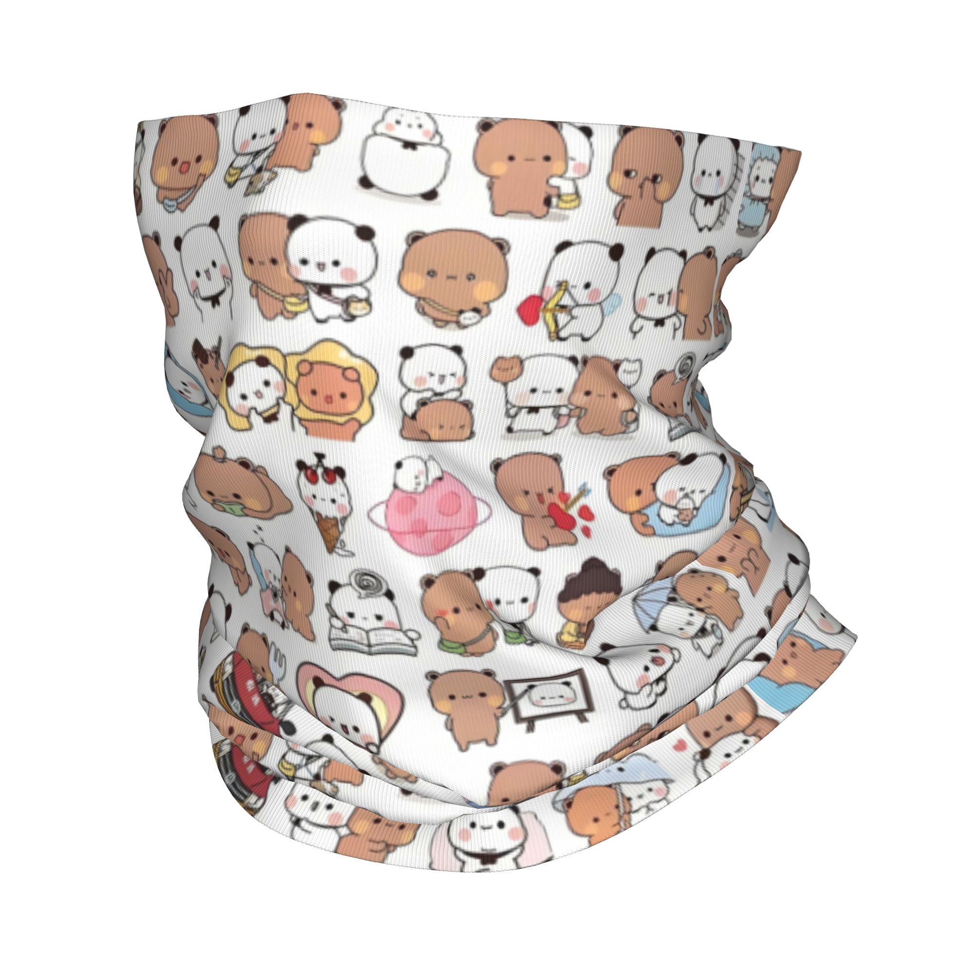 カスタムベア漫画ピーチとゴマブブドゥドゥバンダナネックウォー - Neck Warmer Tube のレビューと価格