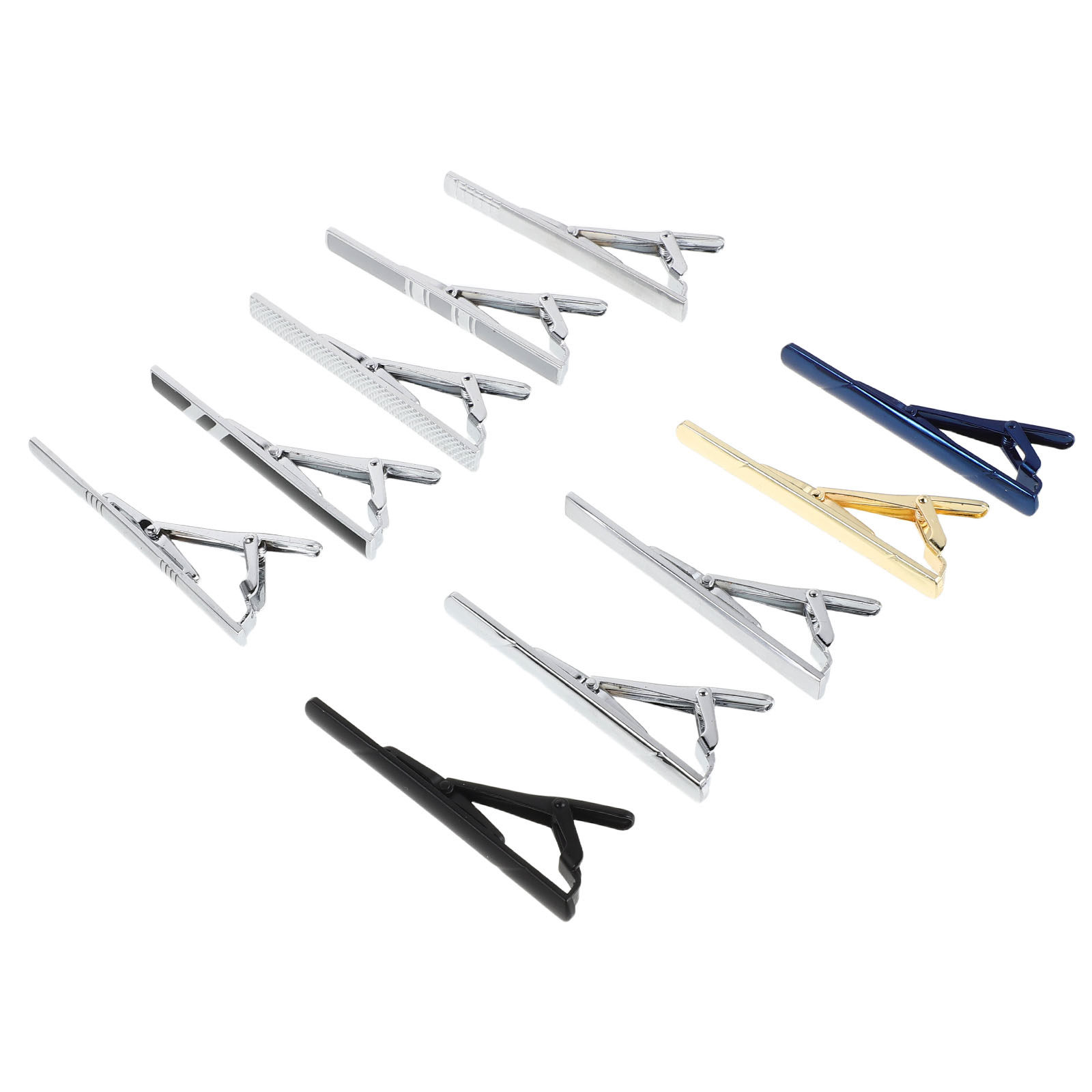 10個入りネクタイクリップセット エレガントな銅製ネクタイピ - Tie Bar Set Gift のレビューと価格