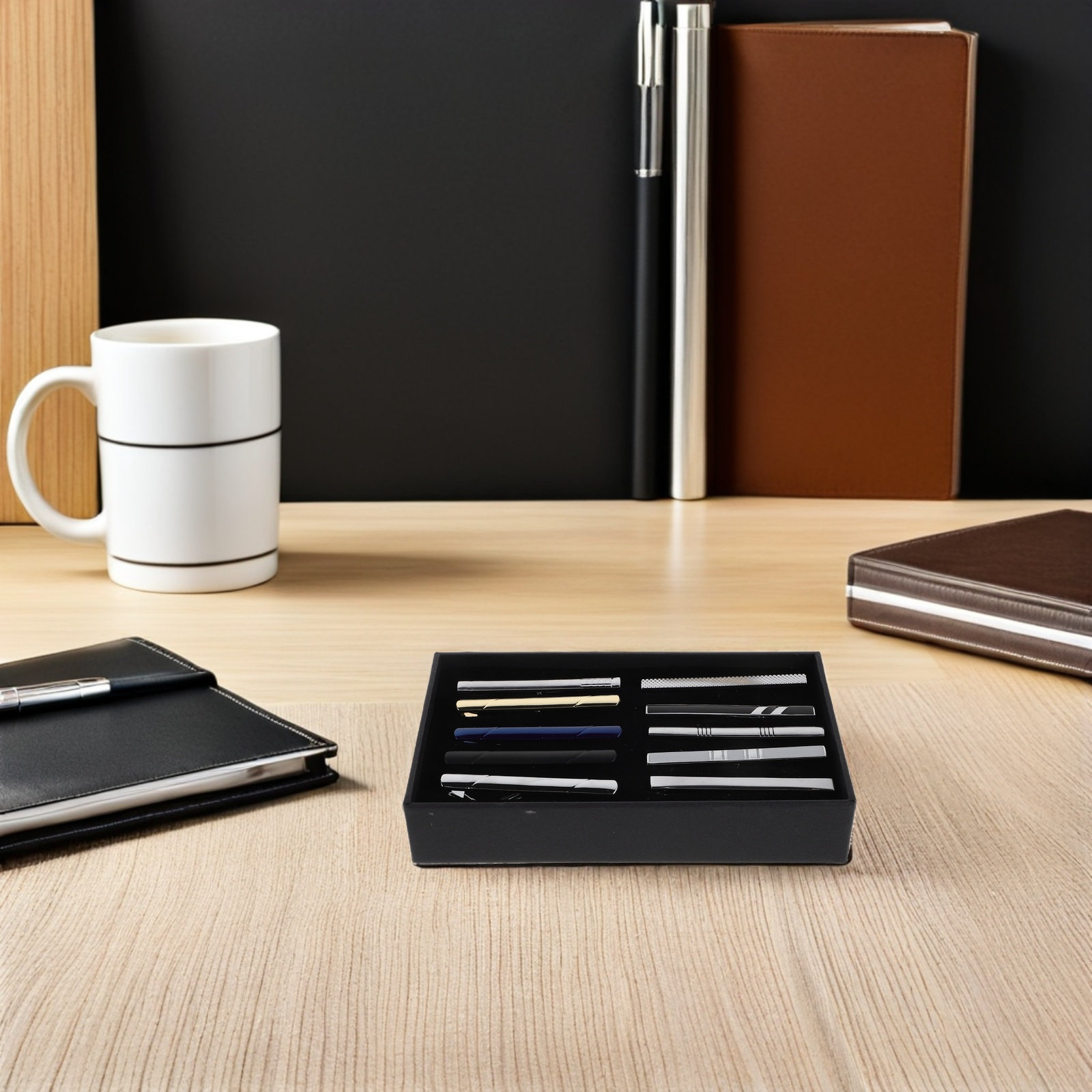10個入りネクタイクリップセット エレガントな銅製ネクタイピ - Tie Bar Set Gift のレビューと価格