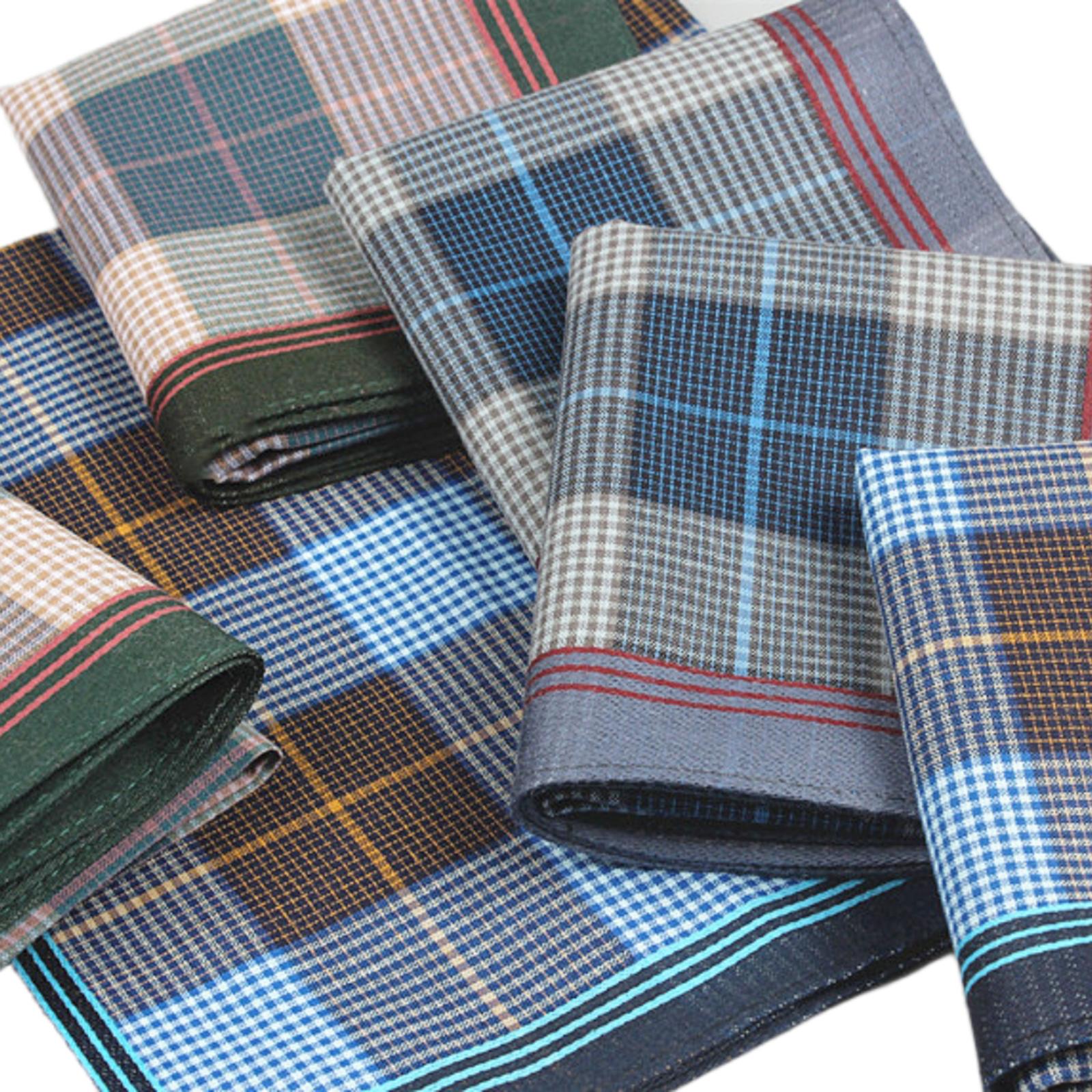 6 個のポケットスクエアハンカチ、ユニバーサル軽量ハンカチ、 - Handkerchief Cotton Men のレビューと価格