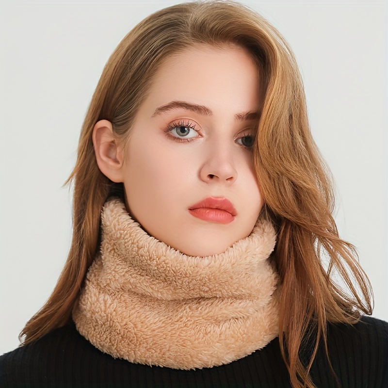 防風ぬいぐるみインフィニティスカーフ無地ネックゲートルかわい - Infinity Scarf Knit のレビューと価格