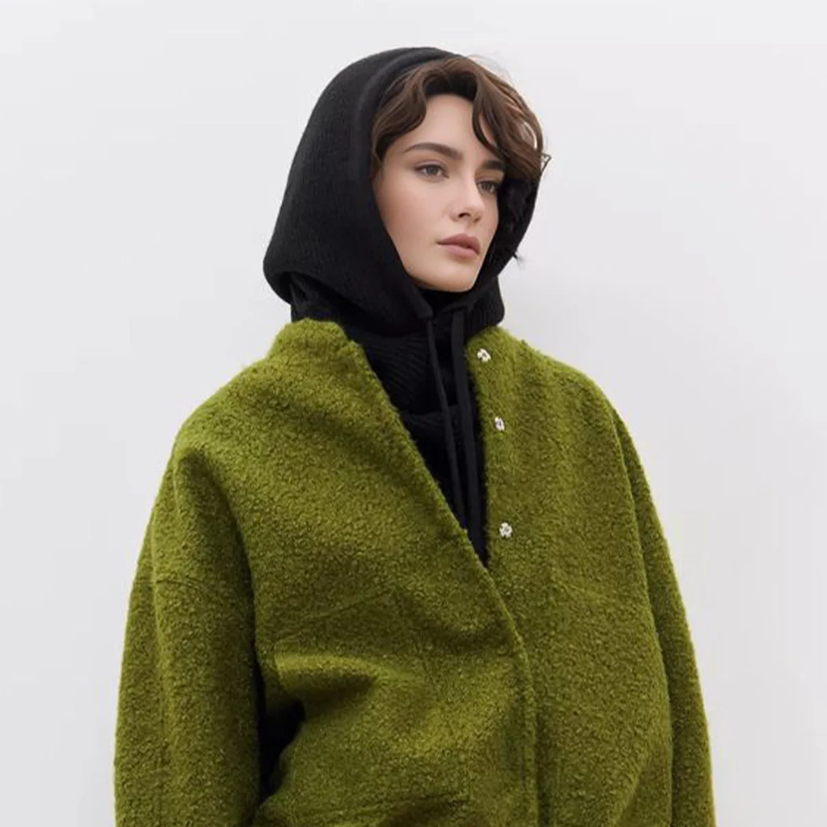 レディースニットビーニーハットとスカーフのセット - 取り外 - Infinity Scarf Knit のレビューと価格