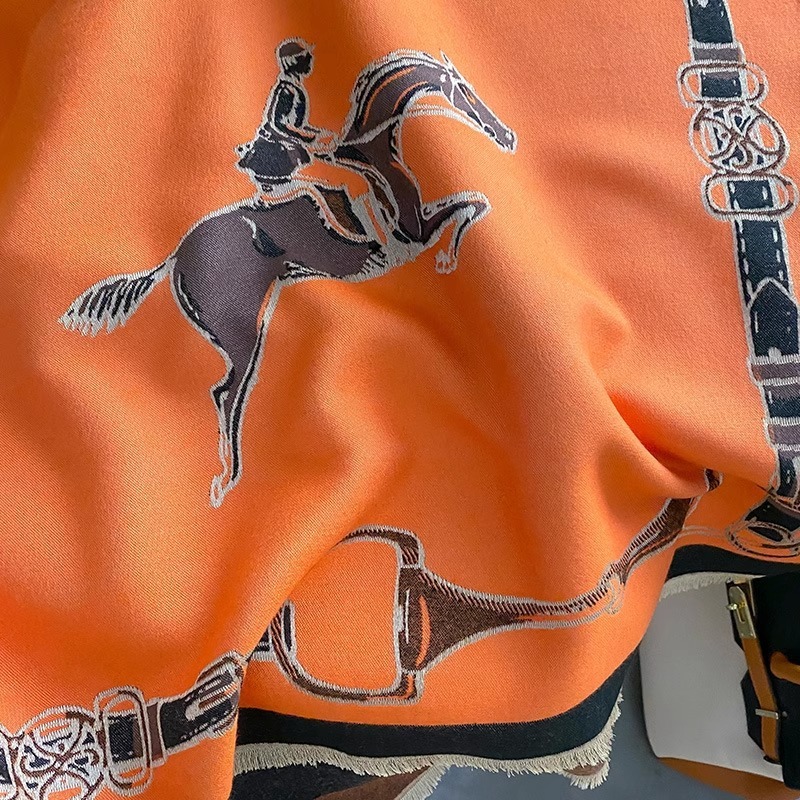 レトロライダー馬模造カシミヤスカーフユニセックス両面厚みのあ - Muffler Men Wool のレビューと価格