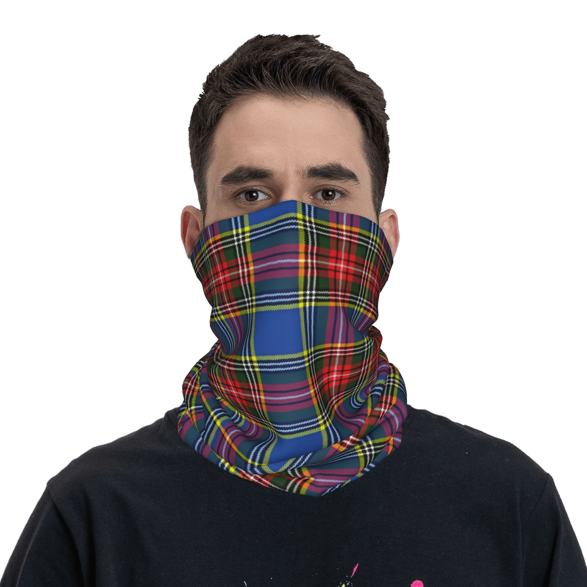 カスタムロイヤルタータンチェック柄ウィンターヘッドバンドネッ - Neck Warmer Tube のレビューと価格