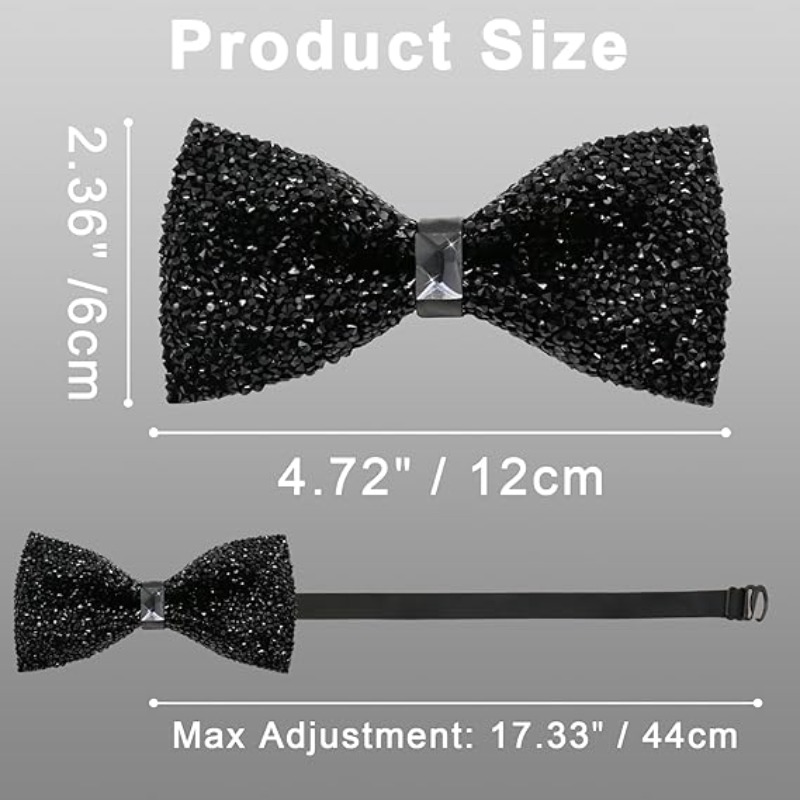 ファッションラインストーン蝶ネクタイ メンズ レディース プ - Bow Tie Pre Tied のレビューと価格