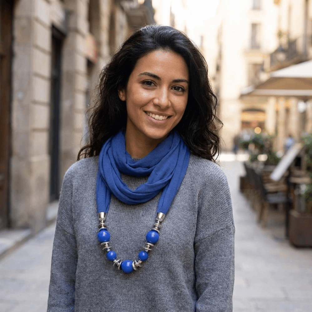 シフォンスカーフネックレス ビーズ付きエスニックスタイルペン - Infinity Scarf Knit のレビューと価格