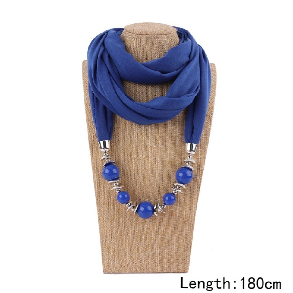 シフォンスカーフネックレス ビーズ付きエスニックスタイルペン - Infinity Scarf Knit のレビューと価格
