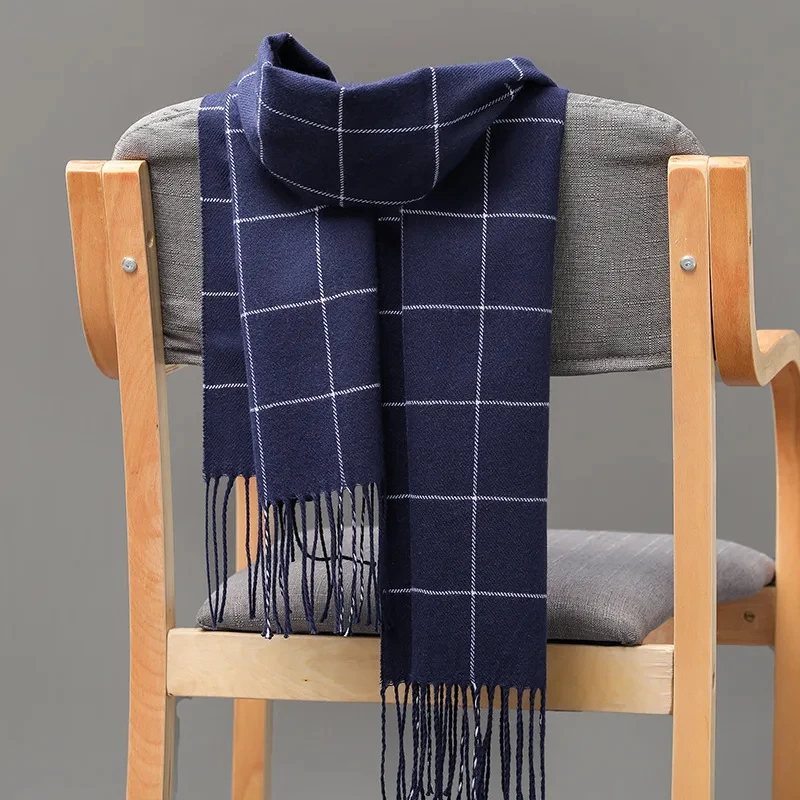 2024 新しい冬の男性スカーフ保温カシミヤスカーフカジュア - Muffler Men Wool のレビューと価格